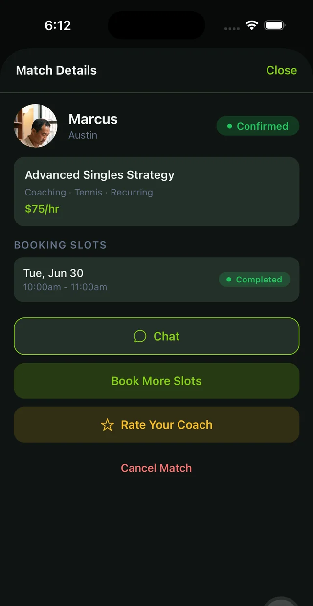 Managing a booking in Kalaroo