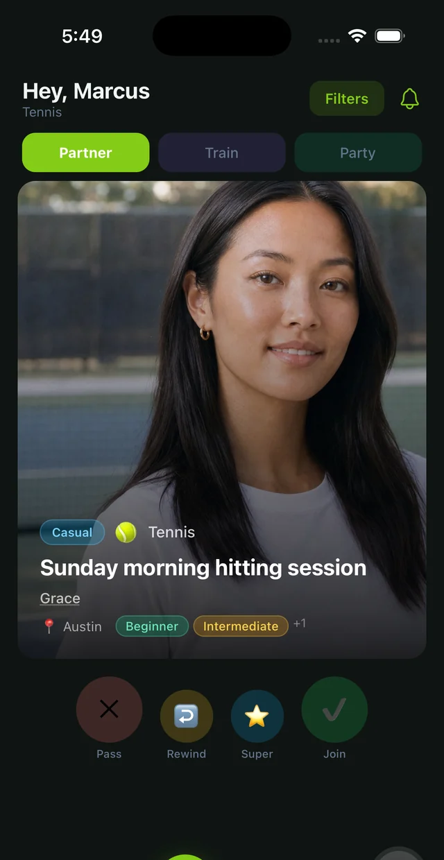 Swiping to find a partner in Kalaroo